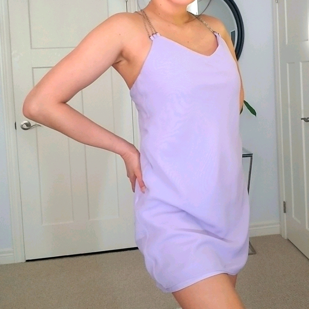 Lavender semi-formal sleeveless dress